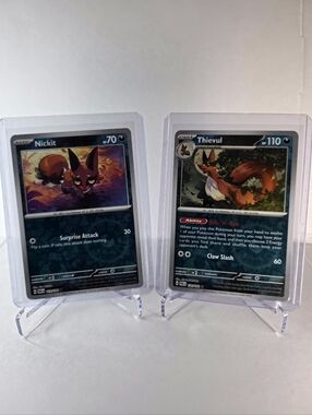 Pokémon TCG - Nickit -> Thievul - Paradox Rift - 119/182 & 120/182